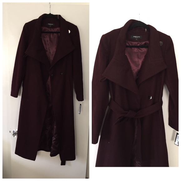 ❌SOLD❌Kenneth Cole burgundy maxi coat ** FINAL PRICE - Picture 3 of 6